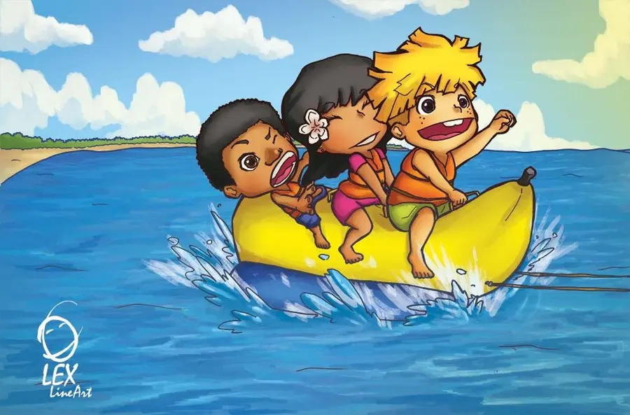 

3 Seats Inflatable banana boat floating ride