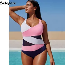 Сексуальный сетчатый купальник, цельное бикини, большой размер, сочетающийся с цветом, женский купальник