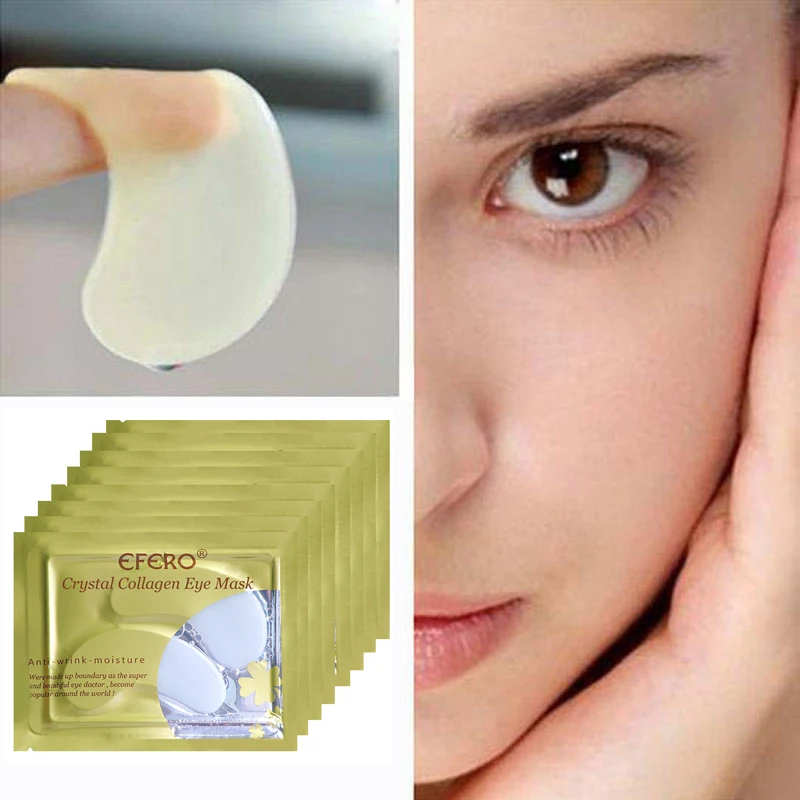 

EFERO 10pack Natural Crystal Collagen Eye Care Mask Eye Patch Dark Circle Sleep Mask Face Care Skin Care Collagen Eye Patches