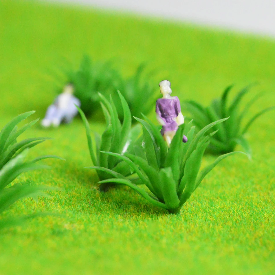 

Teraysun 2.5cm Height miniature model shrub artificial grass model plastic model grasses for sale