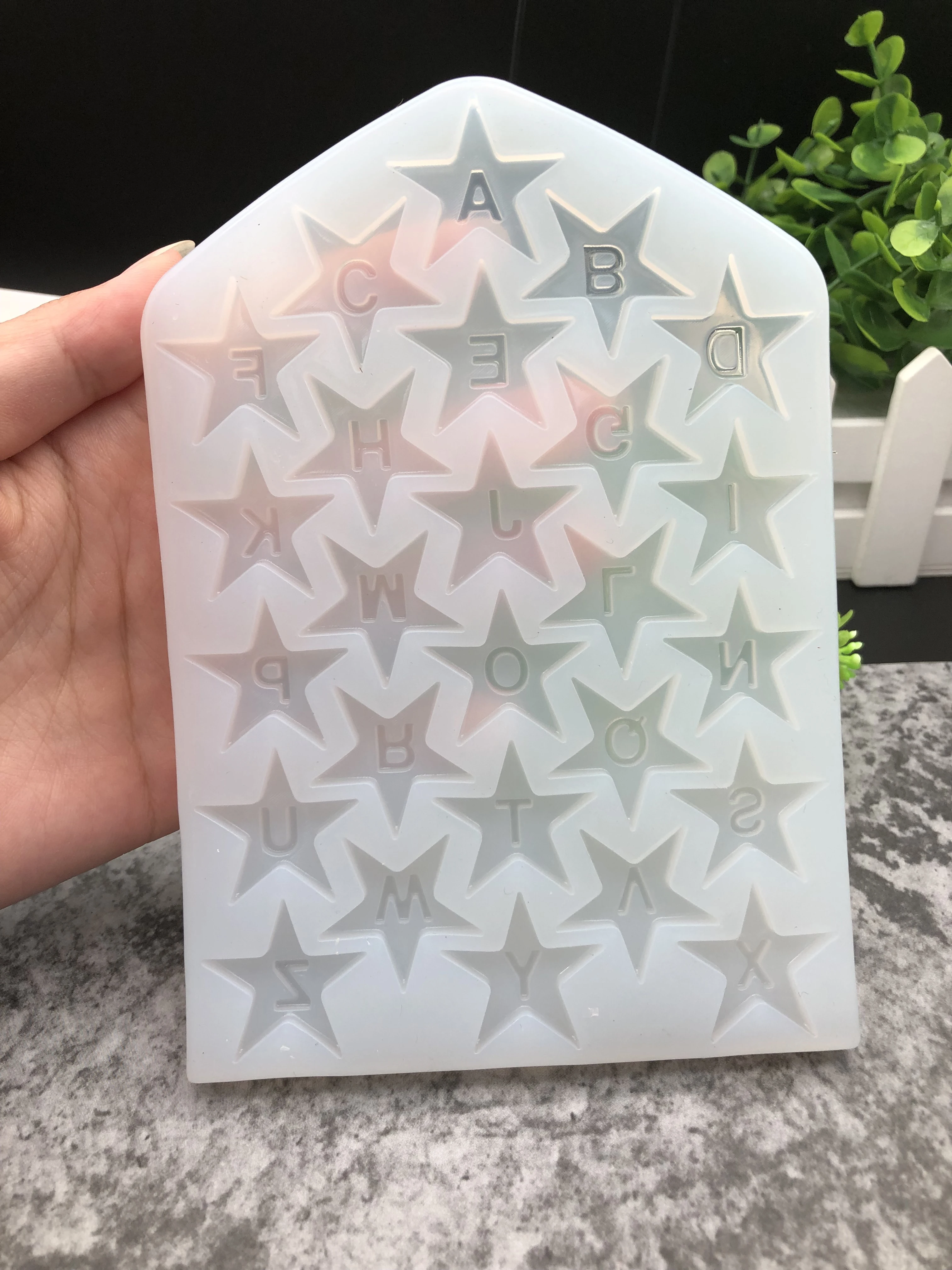 

1pcs Clear 26 Stars Letters Combination Silicone Resin Mold Decorative For DIY Jewelry Accessories Making Tools