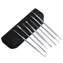 BellyLady 7 шт./компл. игла для чистки лица зажим Пинцет для удаления прыщей инструмент для удаления прыщей Нержавеющая сталь двухконфорочная вафельница для Инструменты для ухода за кожей лица