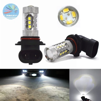 

2PCS 9005 High Power Led Tail Fog Head Driving Auto Car Lamp Bulb 9005 80W 2835 Chip 16 SMD Fog Lamp Car Light Source White 12V