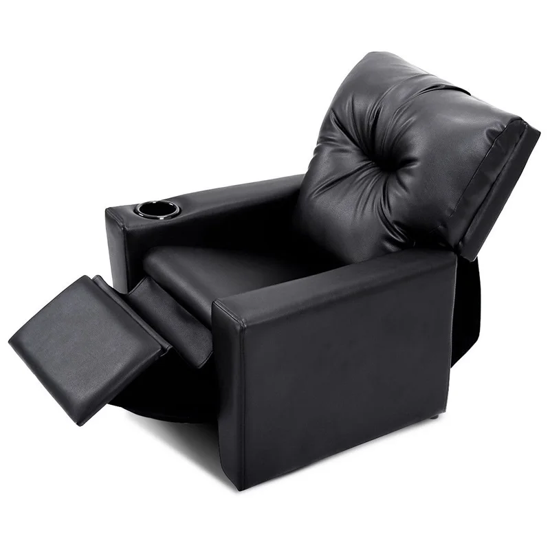 

Ergonomic Recliner Lounge Children's Sofa Chair For kids with Cup Holder Bedroom Living Room Furniture HW54197