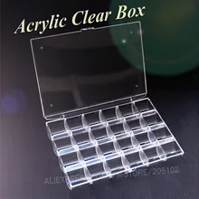 Boîte de rangement transparente en acrylique de haute qualité, compartiments fixes pour bricolage, accessoires de Nail Art, bijoux perles artisanat, conteneur portable