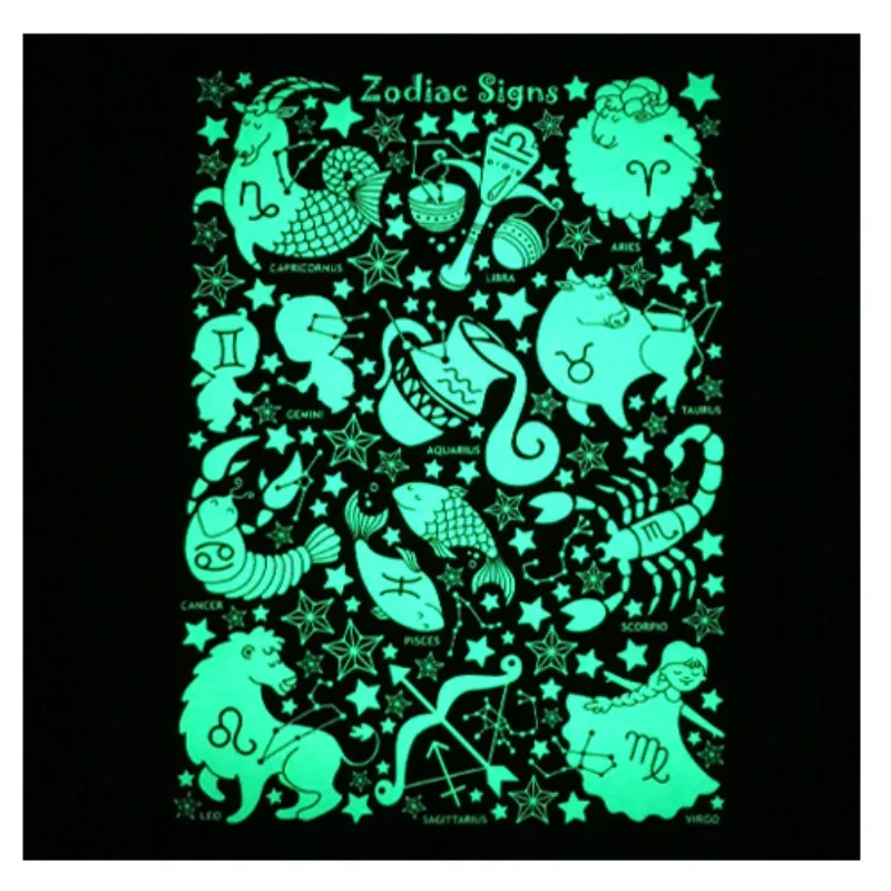 明るい星のウォールステッカー幼稚園教室子供部屋寝室漫画ステッカー大サイズゾディアックstar wall stickerswall