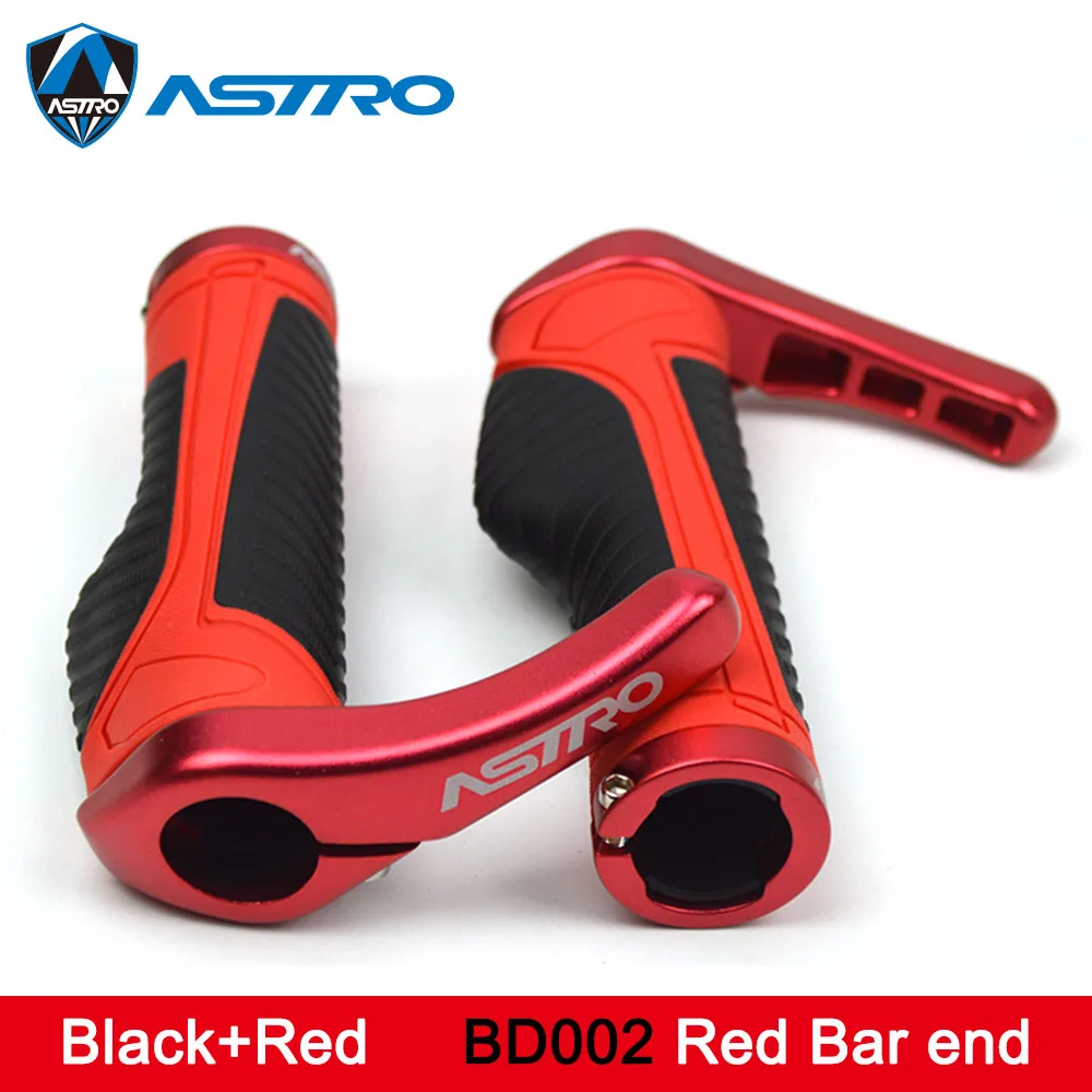 Astro руль для велосипеда, рукоятка для велосипеда, велосипедная рукоятка, прочная нескользящая резина, аксессуары для горного велосипеда, запчасти для велосипеда, 1 пара - Цвет: Red BD002 Red