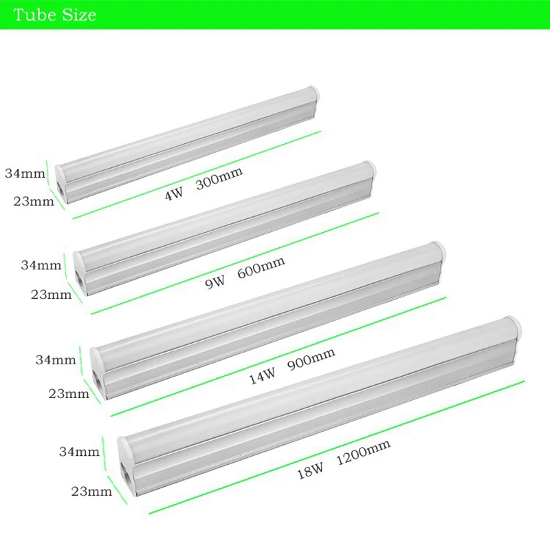 Wholesale T5 Led Tube Light 30cm 60cm 90cm 120cm AC85~265V Integrated LED Tube Lamp Fluorescent light Tube Warm white&White