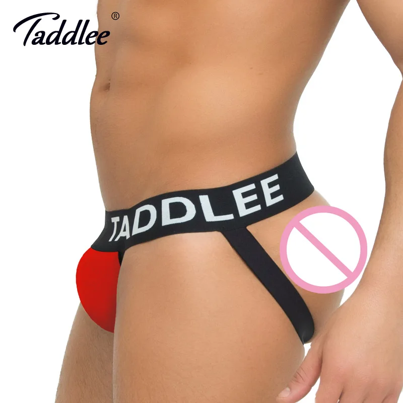 

Taddlee Brand Sexy Men's Jockstraps Gay Jocks Cotton Low Rise Thongs Underwear Solid Red Color G Strings Brief Bikini Backless