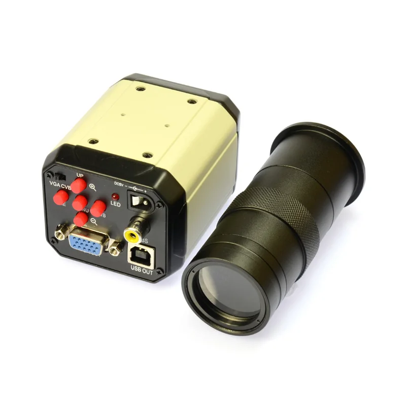 2.0MP 100X промышленный микроскоп набор камера VGA USB AV ТВ Видео выход C Mount объектив 4 3