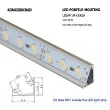 Стимулирование сбыта 20 штук* 1 m V тип угловой контур для светодиодов светодиодный алюминиевый профиль для светодиодного линейного светильник освещение для гардероба Коридор Свет