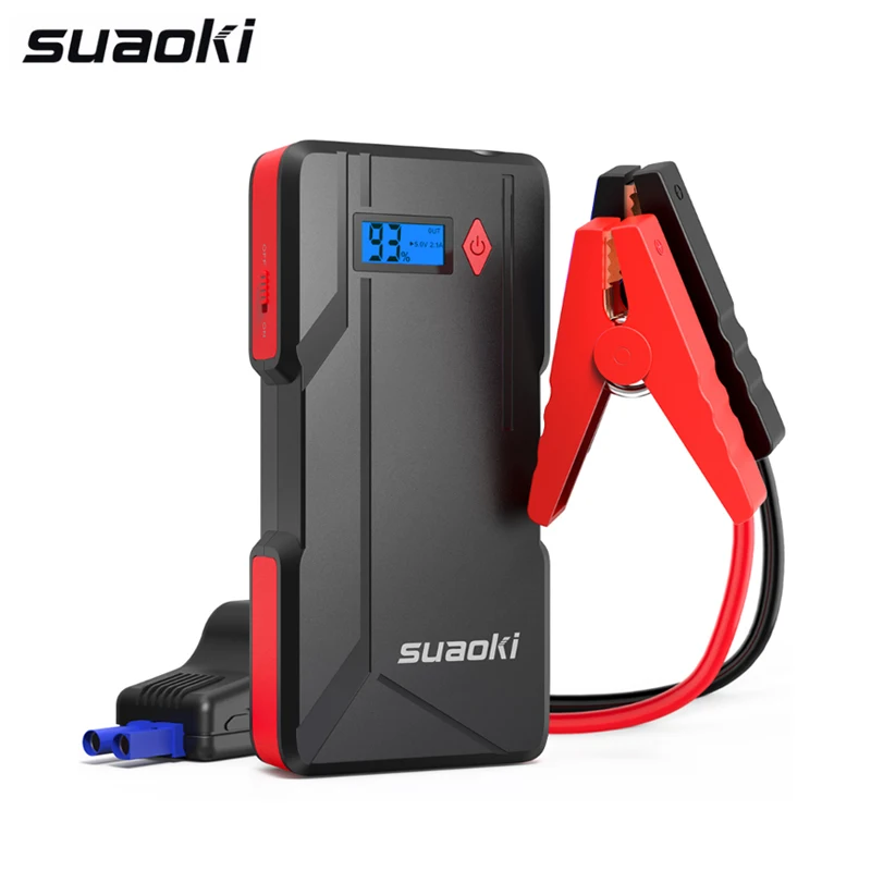 

Suaoki P6 Car Jump Starter 800A Max for 6.0L Gas/5.0L Diesel Engines Car Dual USB Phone Charger Flashlight Rechargeable Battery