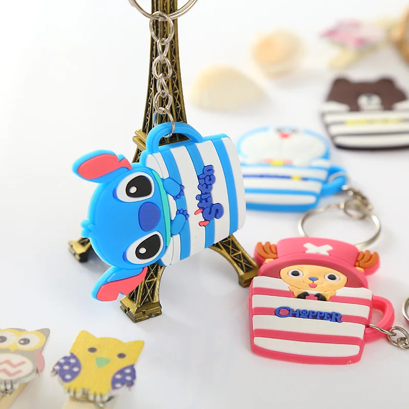 1PCS-Cute-Cartoon-Mickey-Bear-Keychain-Silicone-Minion-Key-Chains-Key-Ring-Key-Holder-Car-Keychain (3)