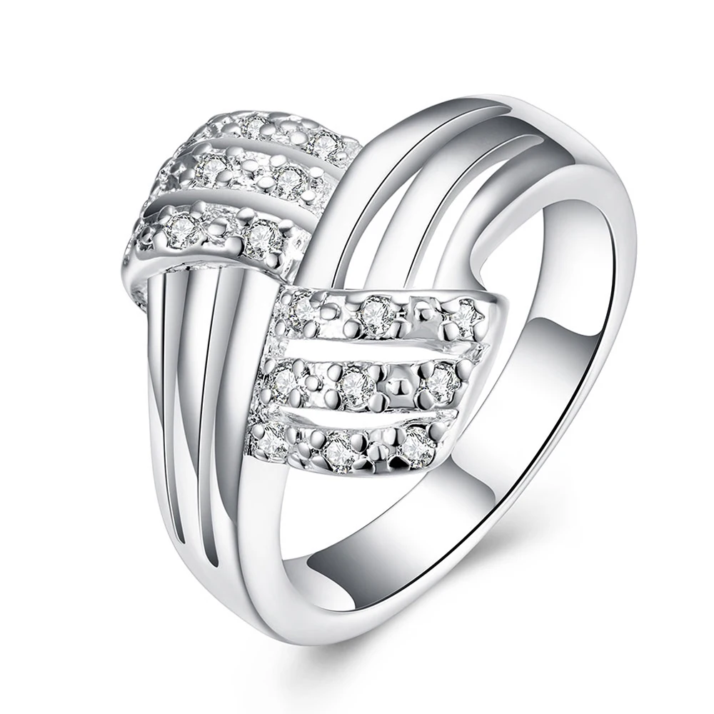 925 стерлингового серебра дешевые серебро jewelry кольцо Gem-set рукавом принес моды