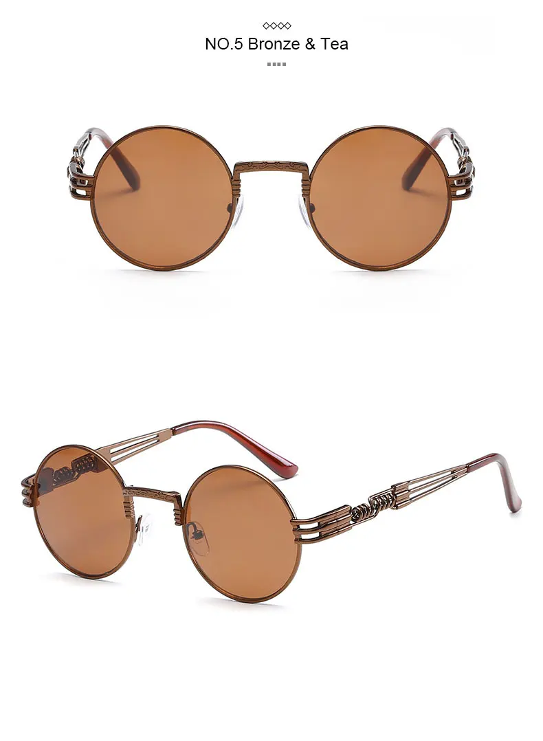 LIKEU'S Модные металлические женские солнцезащитные очки в стиле стимпанк брендовая Дизайнерская обувь Уникальный для мужчин Готический