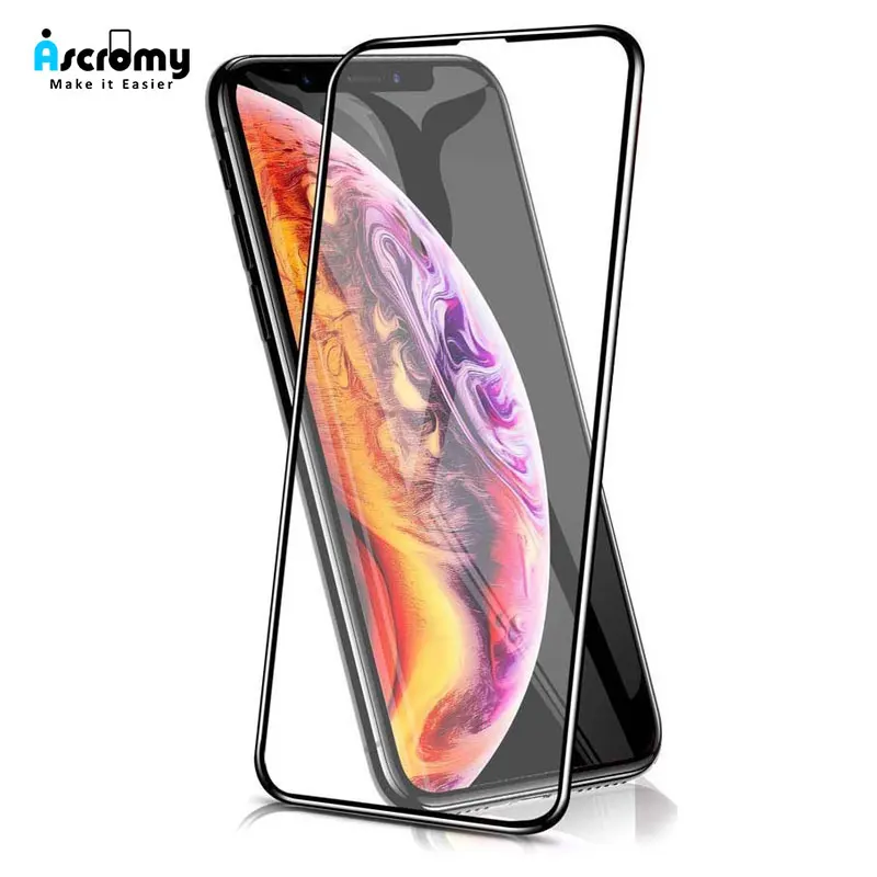 Ascromy 10D полное покрытие закаленное стекло Защита экрана для Apple iPhone XS Max XR X S 8 Plus 7 6 6S