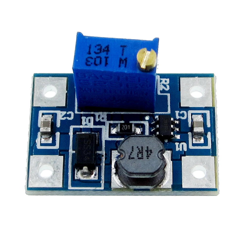 

100pcs DC-DC SX1308 Step-UP Adjustable Power Module Step Up Boost Converter 2-24V to 2-28V 2A B44