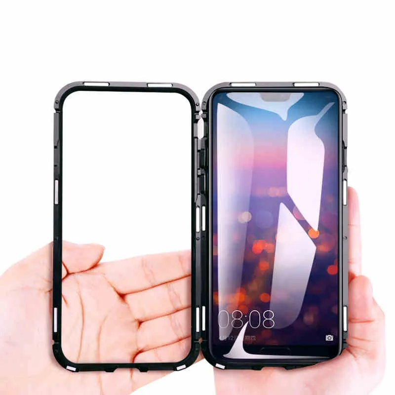 Для Huawei Y9 Honor8X P30Pro P30Lite Nova4 Honor10Lite Y6Pro Y7Pro металлический чехол из закаленного стекла