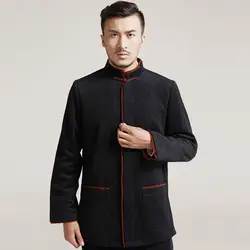 2018 реальные традиционные Костюмы Корона Китайский улучшенная шить qiu Dong Для мужчин Тан костюм толстый Шерстяное пальто стеганая куртка, 15399