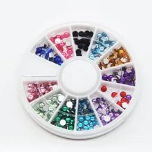 2016 New12 Colors Nail Rhinestones 3mm Acrylic Nail Art Rhinestones Decoration For UV Gel Phone Laptop DIY Nail Tools