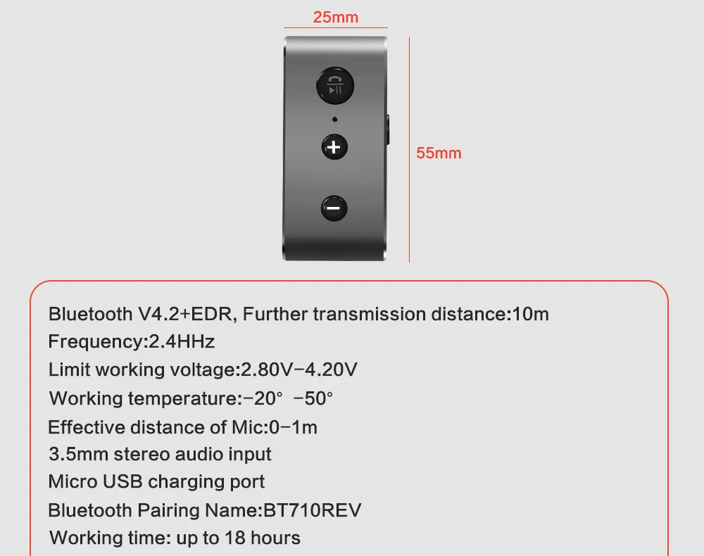 Беспроводной аудио Bluetooth ресивер дополнительный громкоговоритель автомобильный комплект адаптер передатчик громкой связи с разъемом 3,5 мм для компьютера телефона дома