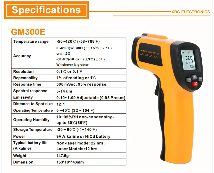 Infrared thermometer GM300E GM550E detail description (5)