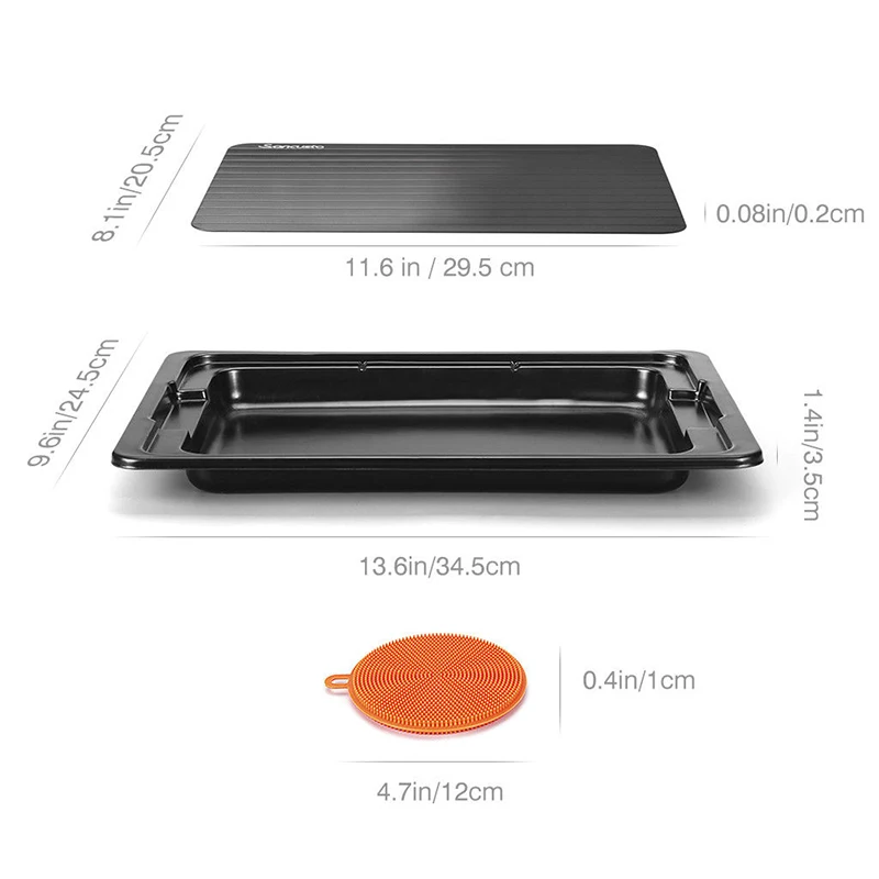 Multifunctional Fast Defrosting Tray with Cleaner Frozen Meat Defrost Food Thawing Plate Board Kitchen Tool XH8Z DC21 Multifunctional Fast Defrosting Tray with Cleaner Frozen Meat Defrost Food Thawing Plate Board Kitchen Tool XH8Z DC21