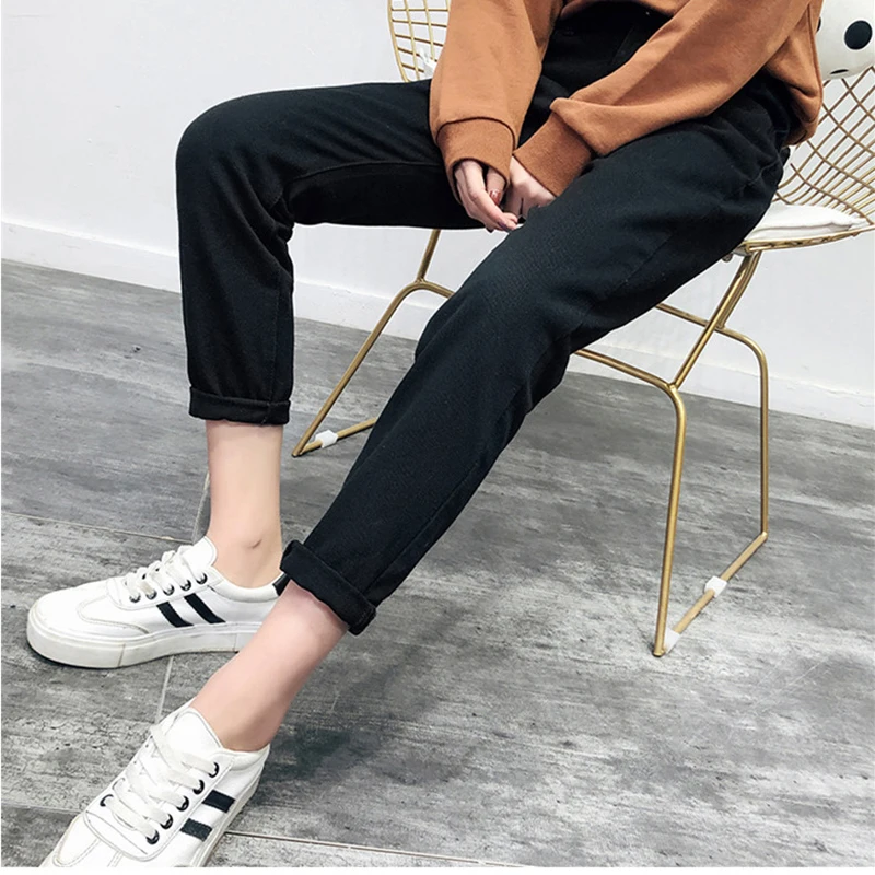 2019 Casual Jeans Woman High Waist Boyfriend Jeans ladies Plus Size Pink Black Denim Mom Jeans Pants Trousers jeans femme