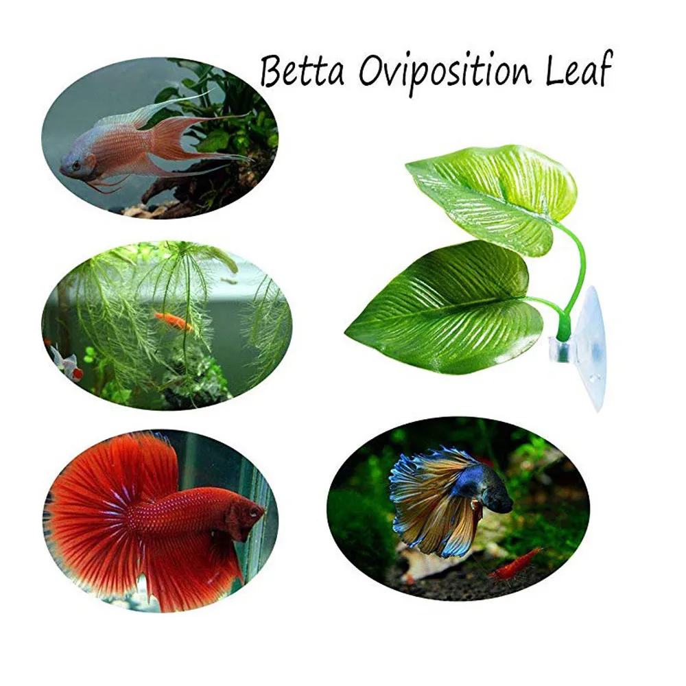 NEW Artificial Plant Leaf Betta Hammock Fish Rest Bed Tropical Aquarium
