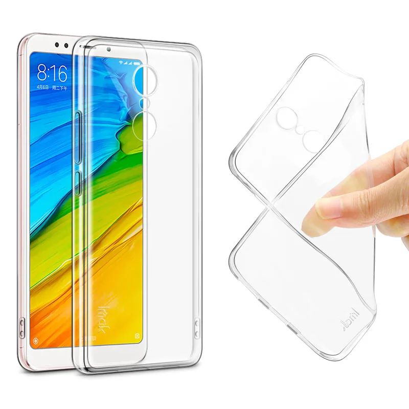 Ультратонкий Мягкий ТПУ чехол IMAK для Xiaomi Redmi 5 прозрачный Redmi5 Dual Sim Силиконовые