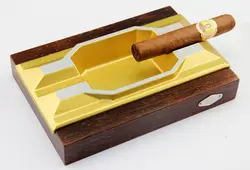 Металлический деревянная пепельница Cohiba Cigar специальный Asht ray офисный украшения для домашнего интерьера