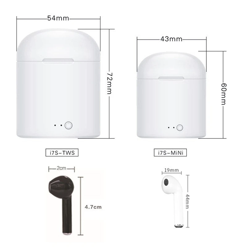 Модные беспроводные Bluetooth наушники i7s TWS i7 mini tws гарнитура для iPhone 7 8 plus Samsung Xiaomi Huawei