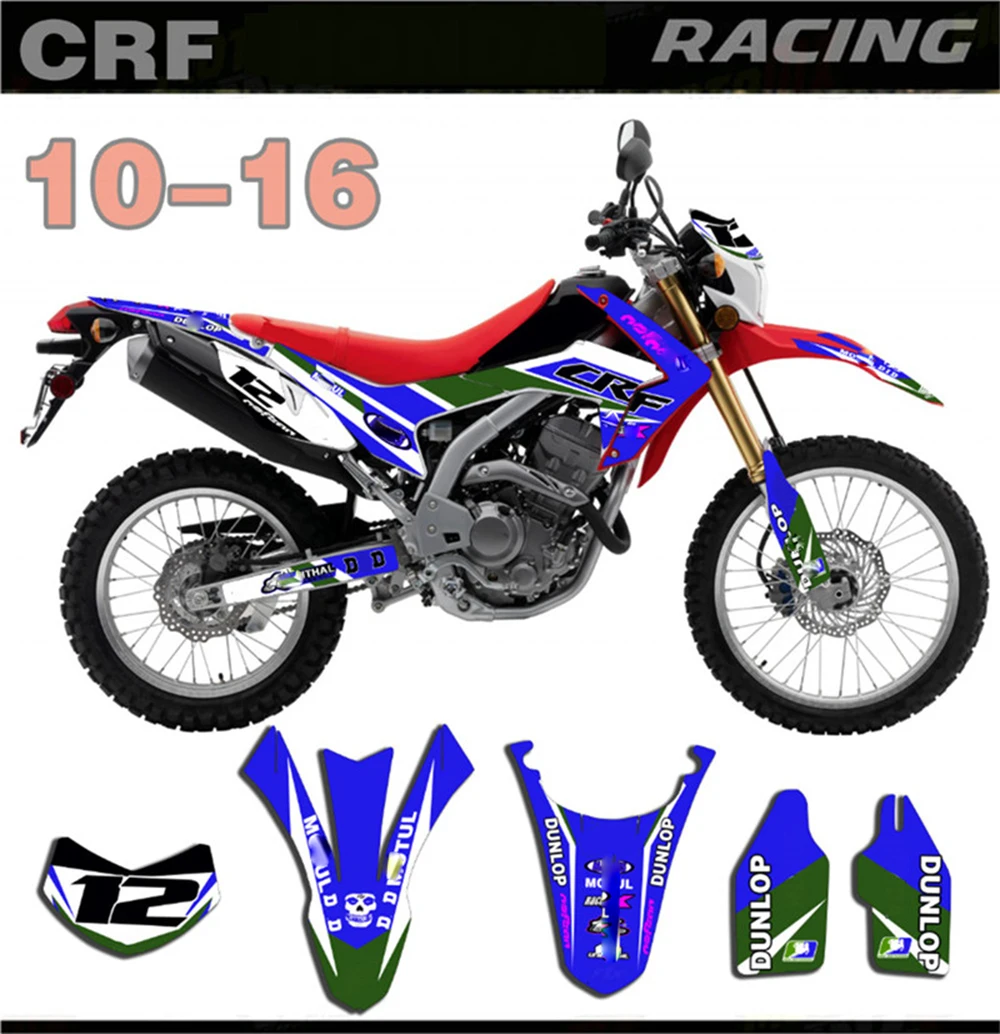 

Motorcycle Full Stickers Customizable Number Personality Decals For Honda CRF250L CRF 250 L 2010 2011 2012 2013 2014 2015 2016