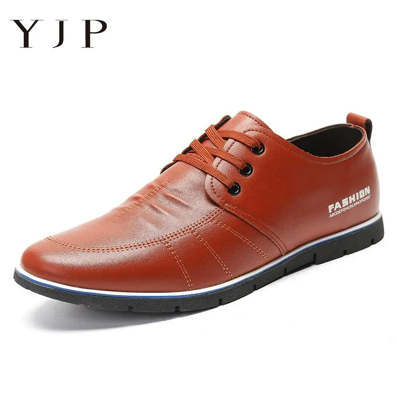 

YJP 2019 Men Casual Leather Shoes Summer Microfiber Soft Sole Comfy Business MaleAdult Brand Flat Footwear Comfortable Shoes Fo