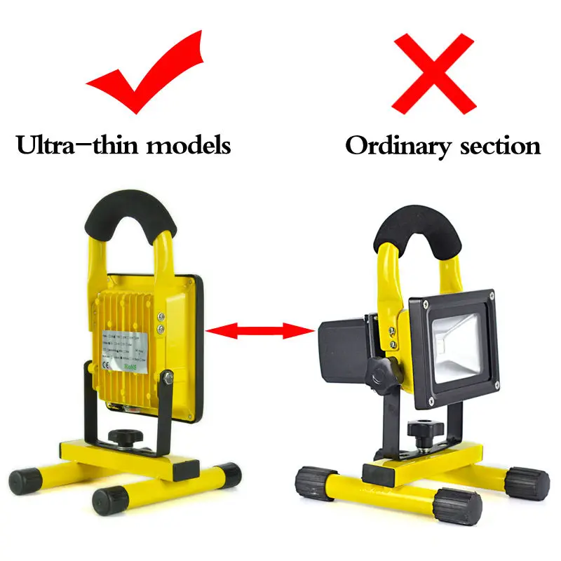 Ultrathin Refletor Led Floodlight 10W 20W Waterproof IP65 Rechargeable Portable Led Spotlight 85-265V Outdoor Camping Lighting   (13)