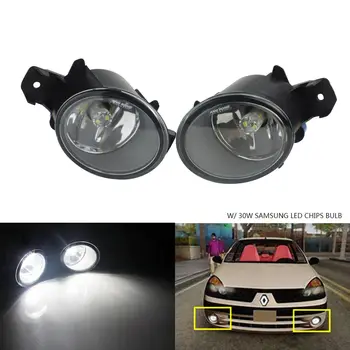 

ANGRONG 2x Updated 30W LED Front Bumper Fog Light Lamp For Renault Clio Espace Laguna Master