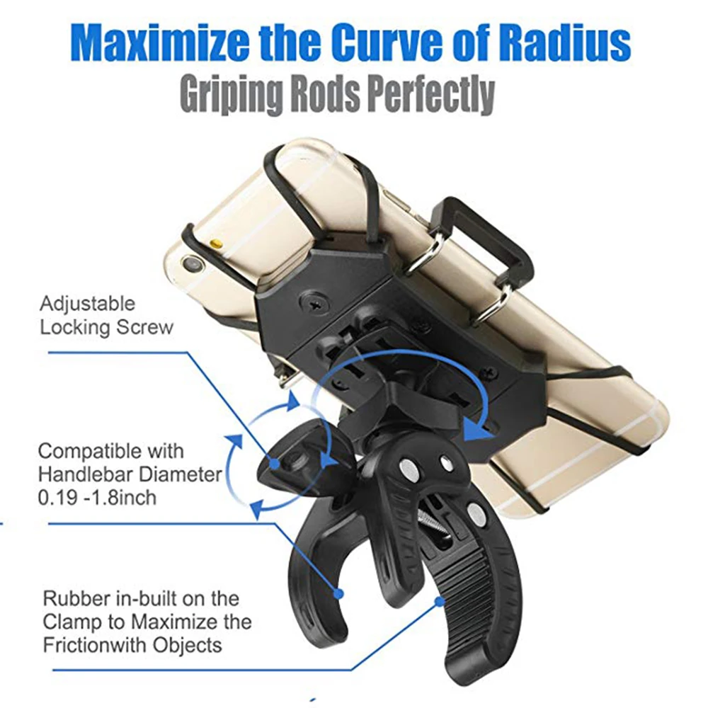 Bike Bicycle Holder Anti Slide Phone Bracket Mount Motorcycle Smartphone Holders Phone Cellphone GPS Bicycle Accessories Bike Bicycle Holder Anti Slide Phone Bracket Mount Motorcycle Smartphone Holders Phone Cellphone GPS Bicycle Accessories