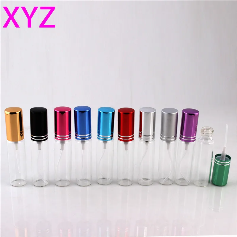 

XYZ 5Piece 5 ML 10 ML Mini Empty Portable Colorful Spray Glass Perfume Bottle With Atomizer Empty Cosmetic Containers For Travel