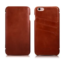 Оригинальные ICARER для iPhone 6 6s из натуральной кожи три слота для карт высококачественные винтажные Чехлы С Откидывающейся Крышкой