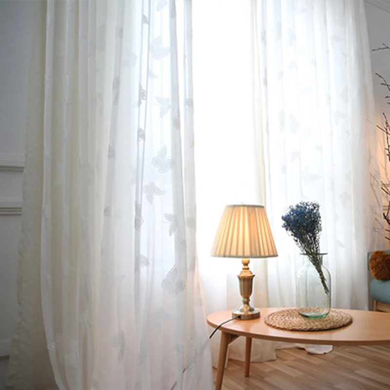 Лидер продаж/для дома украшение для штор белая бабочка отвесные оконные шторы для детской спальни обработка окна WP265C