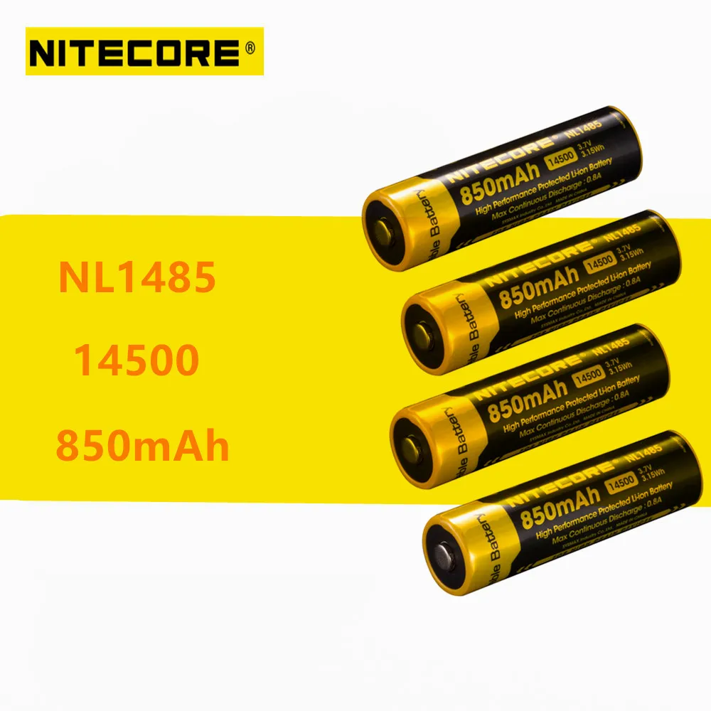 Аккумуляторные литий-ионные батарейки NiteCore NL1485 14500 3 7 в 850 мАч | Электроника