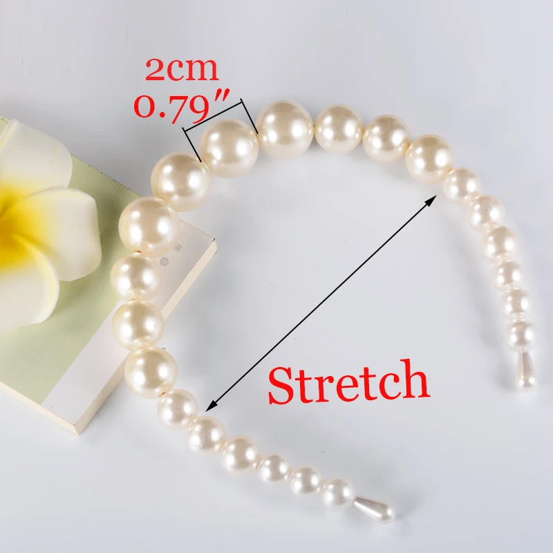 Trend Fashion Luxury Big Pearl Headband for Women Hair Band Girls Hairbands Party Pearl Girls Hair Accessories jewelry accessories hair accessory hair headdress