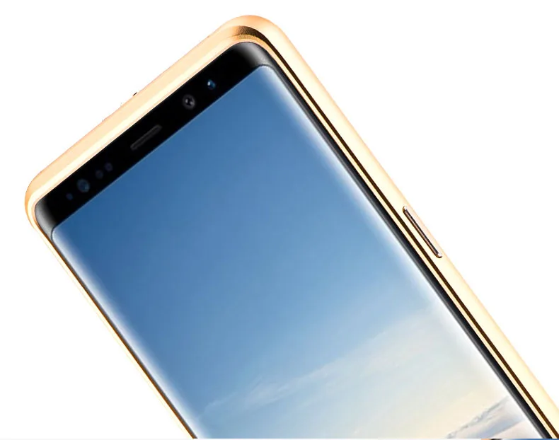 iMatch Luxury Aluminum Metal Bumper Carbon Fiber Back Cover Case for Samsung Galaxy Note 8