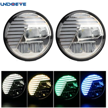 

Undoeve 2pc 7 inch Headlights RGB led Music Mode & Flashing Function & Bluetooth Remote for 97-17 Jeep Wrangler JK TJ & Wrangler