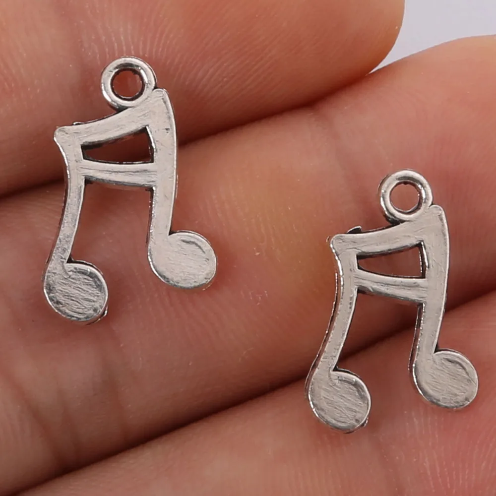 Free Shipping 15pcs 17*12MM antique silver Alloy Music charms Pendant