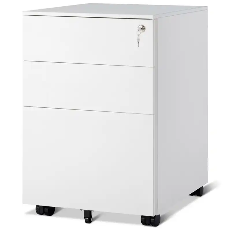 3 Drawer Filing Cabinet Locking Pedestal Desk Lockable File