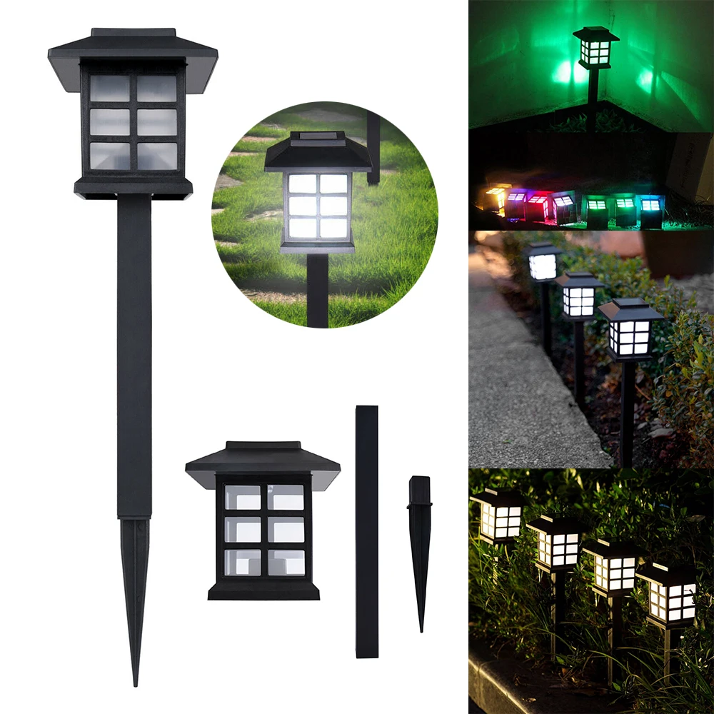 

XUNATA 1PC 6PCS Palace Lantern Solar Garden Stake Light Outdoor Patio Pathway Driveway Lawn Decoration Light Sensor lamps