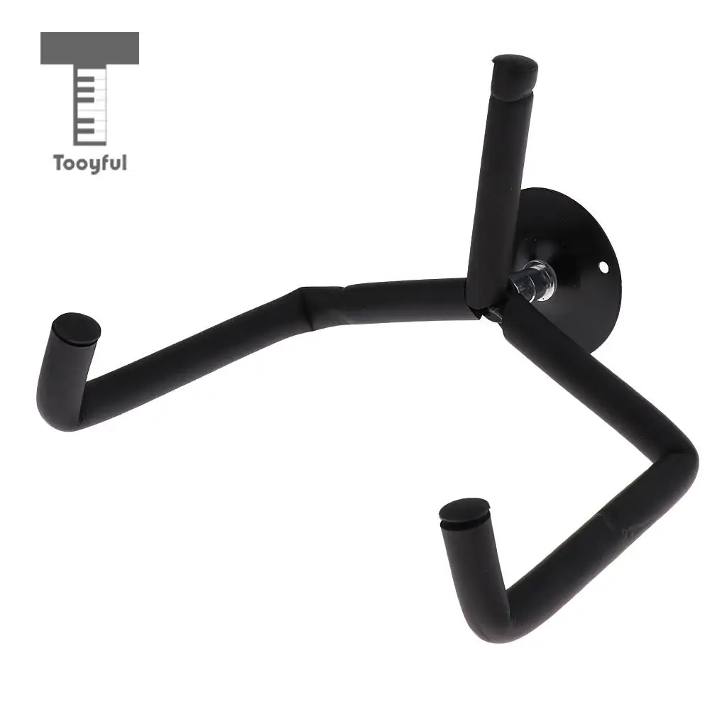 Tooyful Metal Horizontal Guitar Bass Wall Hanger Safety Wall Mount Holder Slatwall for Shop Studio Music School Training Center