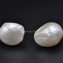 Акция, трендовые Женские Геометрические серьги Brincos из натурального 14-15 мм культивированного жемчуга в стиле барокко, S925 с золотым