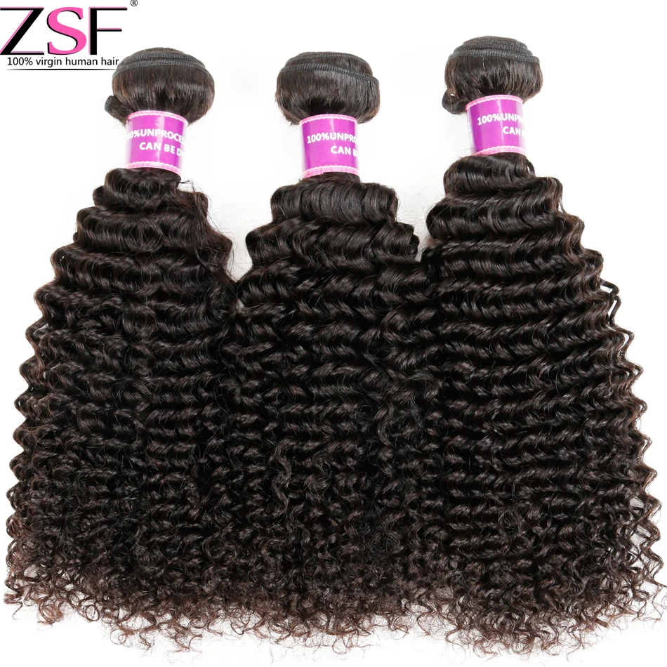 ZSF Hair Company 8A Unprocessed Brazilian Kinky Curly Virgin Hair Afro Kinky Curly Hair Brazilian Virgin Hair Weave Bundles